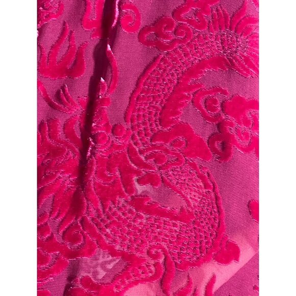 Diane Von Furstenberg Top Women M Pink Burnout Floral Mesh Vintage Preppy Silk - Picture 4 of 13